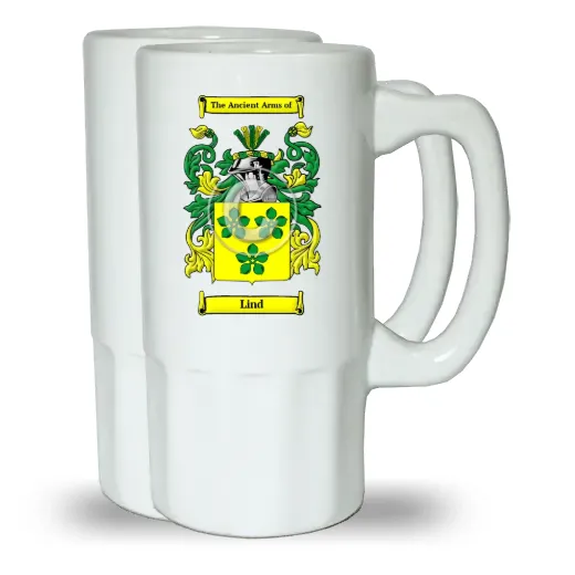 Lind Pair of Beer Steins