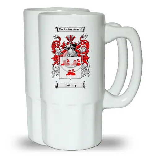 Slattery Pair of Beer Steins