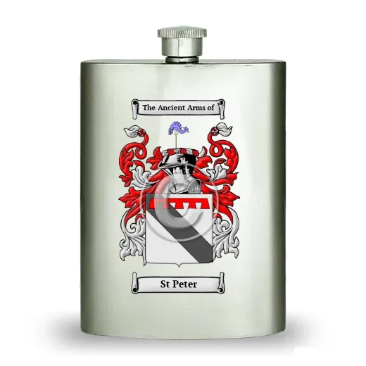 St Peter Stainless Steel Hip Flask