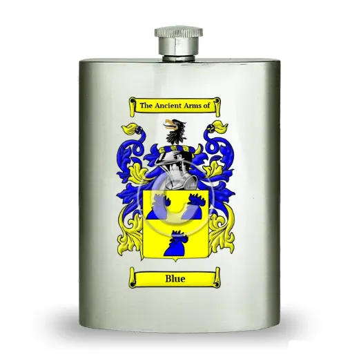 Blue Stainless Steel Hip Flask