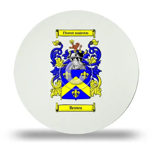 Brown Round Mouse Pad