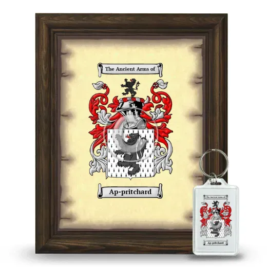 Ap-pritchard Framed Coat of Arms and Keychain - Brown