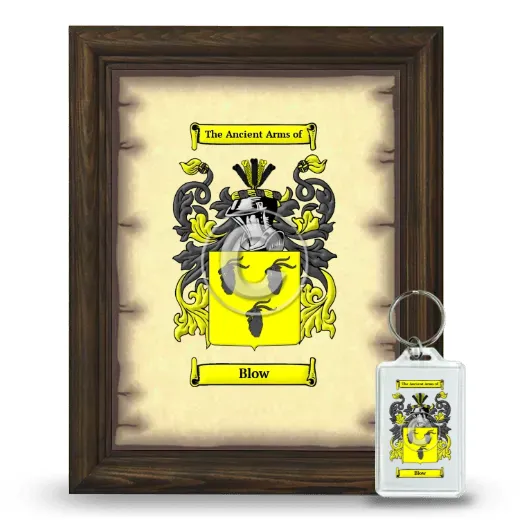 Blow Framed Coat of Arms and Keychain - Brown