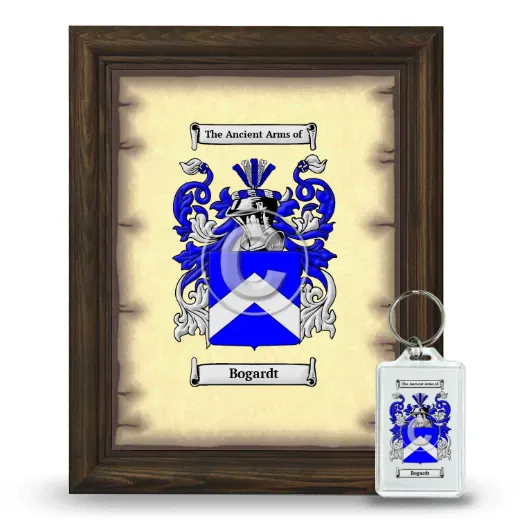 Bogardt Framed Coat of Arms and Keychain - Brown