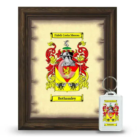 Bothamley Framed Coat of Arms and Keychain - Brown