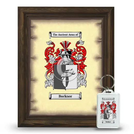 Bucknor Framed Coat of Arms and Keychain - Brown