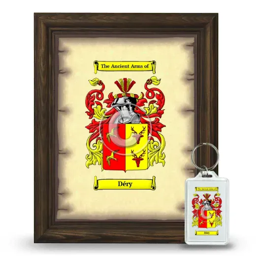 Déry Framed Coat of Arms and Keychain - Brown