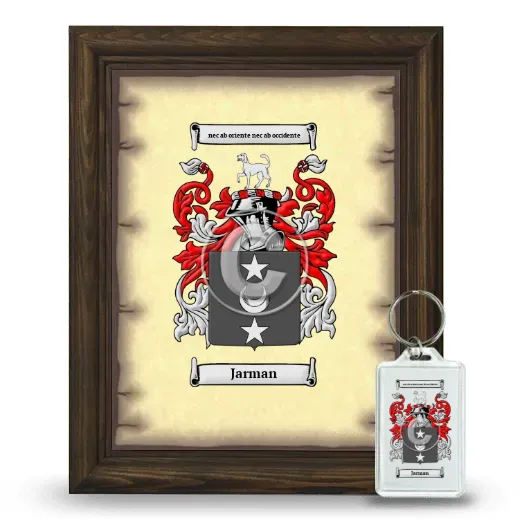 Jarman Framed Coat of Arms and Keychain - Brown