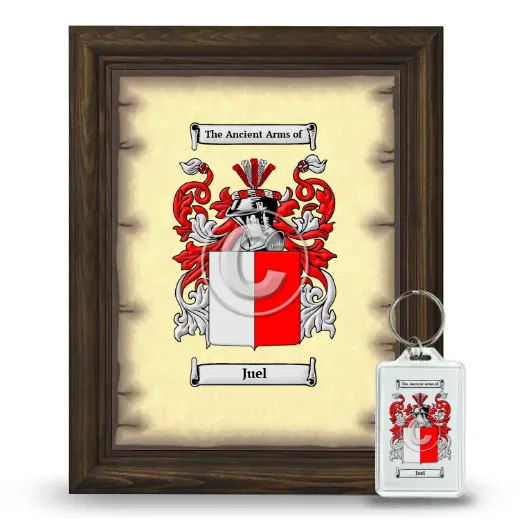 Juel Framed Coat of Arms and Keychain - Brown