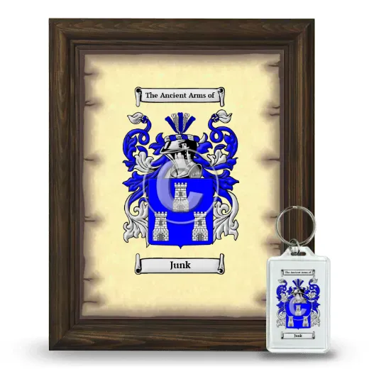Junk Framed Coat of Arms and Keychain - Brown