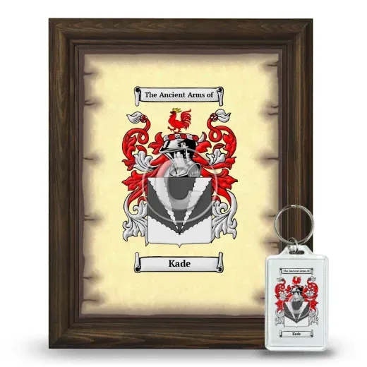 Kade Framed Coat of Arms and Keychain - Brown