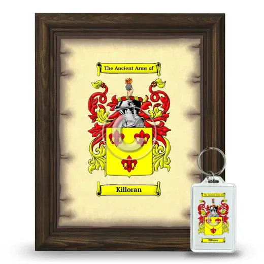 Killoran Framed Coat of Arms and Keychain - Brown