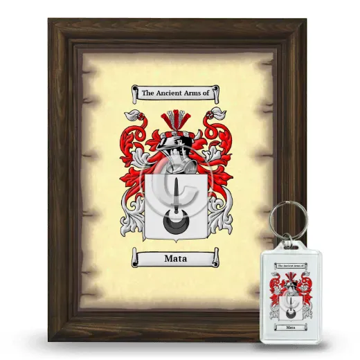 Mata Framed Coat of Arms and Keychain - Brown