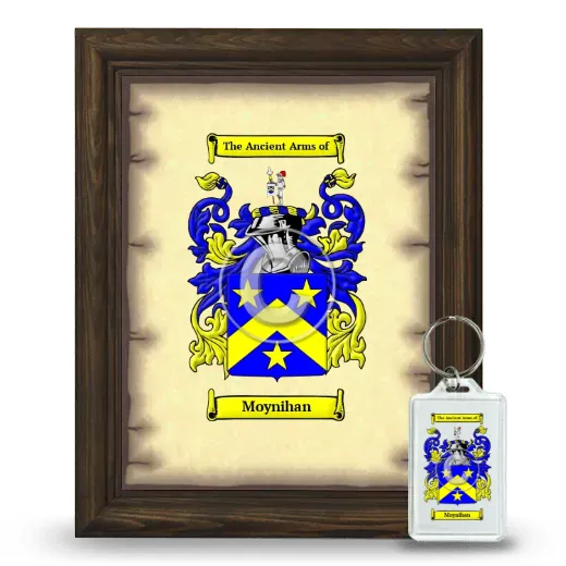 Moynihan Framed Coat of Arms and Keychain - Brown