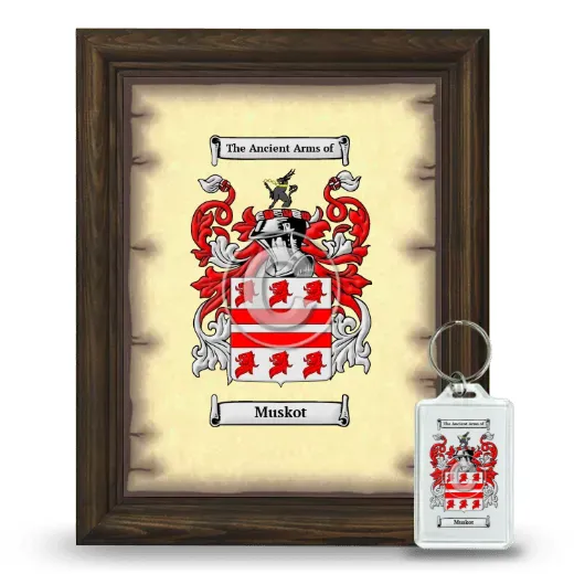 Muskot Framed Coat of Arms and Keychain - Brown