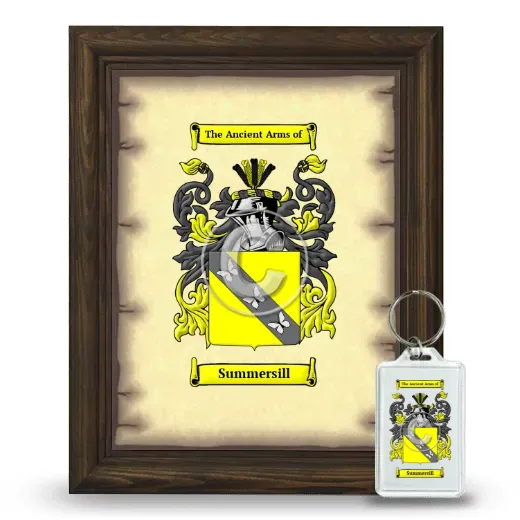 Summersill Framed Coat of Arms and Keychain - Brown