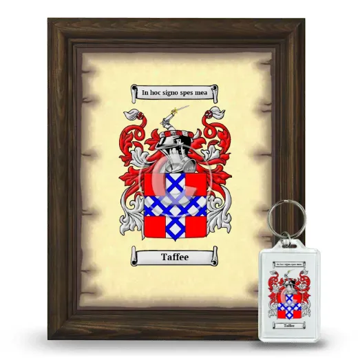 Taffee Framed Coat of Arms and Keychain - Brown
