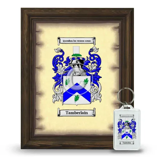 Tamberlain Framed Coat of Arms and Keychain - Brown