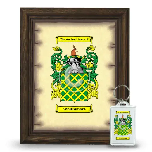 Whithimore Framed Coat of Arms and Keychain - Brown