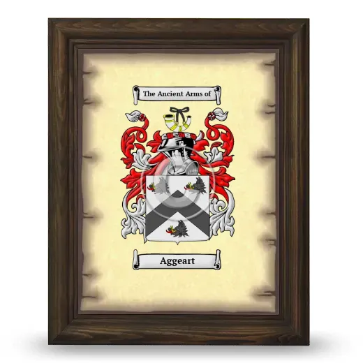 Aggeart Coat of Arms Framed - Brown