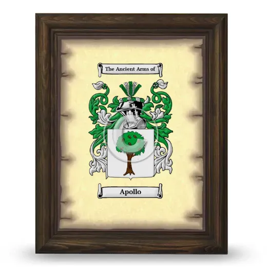 Apollo Coat of Arms Framed - Brown