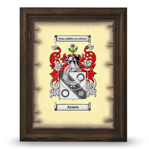 Armes Coat of Arms Framed - Brown