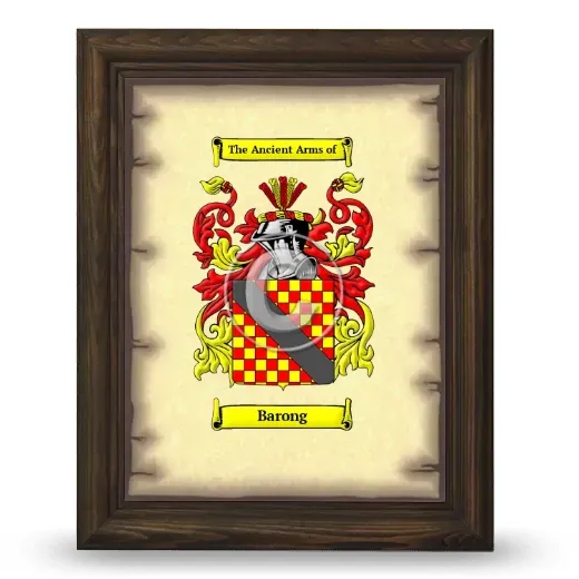 Barong Coat of Arms Framed - Brown