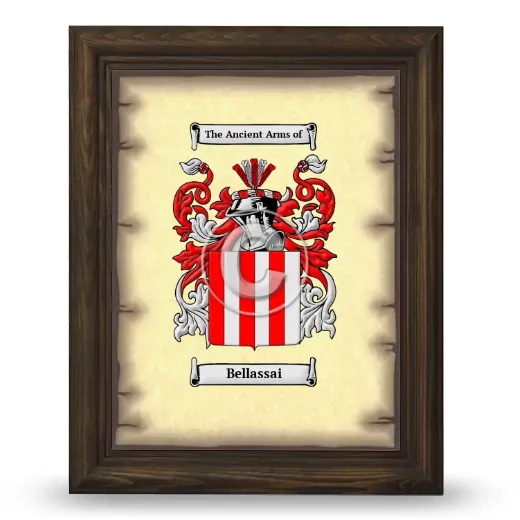 Bellassai Coat of Arms Framed - Brown