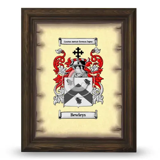 Bewleys Coat of Arms Framed - Brown