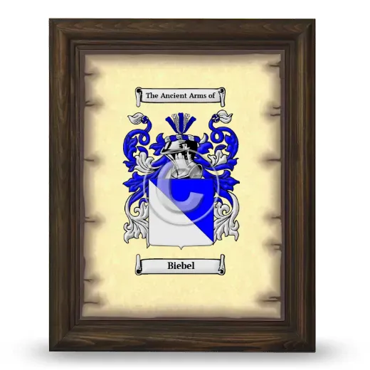 Biebel Coat of Arms Framed - Brown