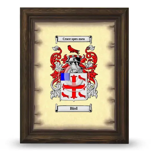 Bird Coat of Arms Framed - Brown