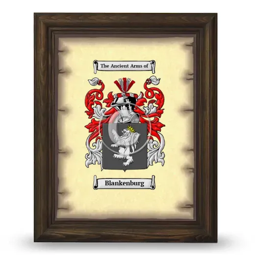 Blankenburg Coat of Arms Framed - Brown