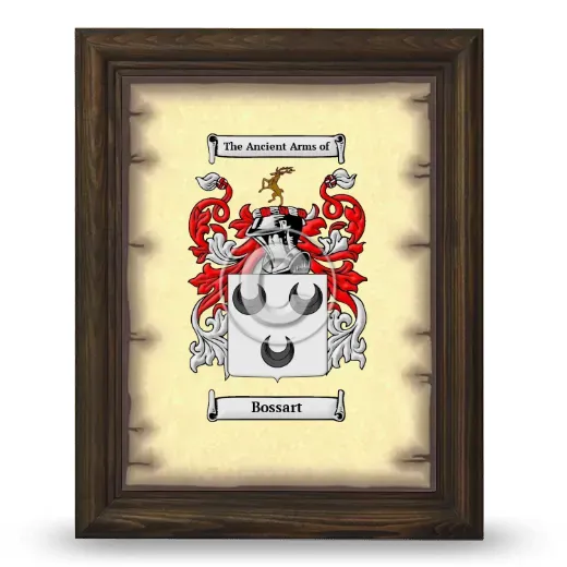 Bossart Coat of Arms Framed - Brown