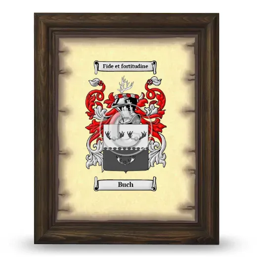 Buch Coat of Arms Framed - Brown