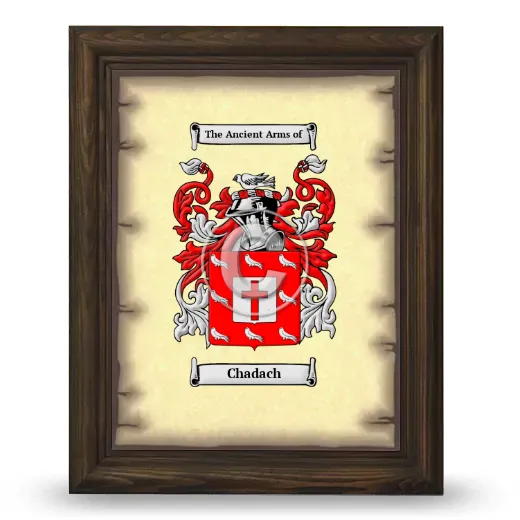 Chadach Coat of Arms Framed - Brown