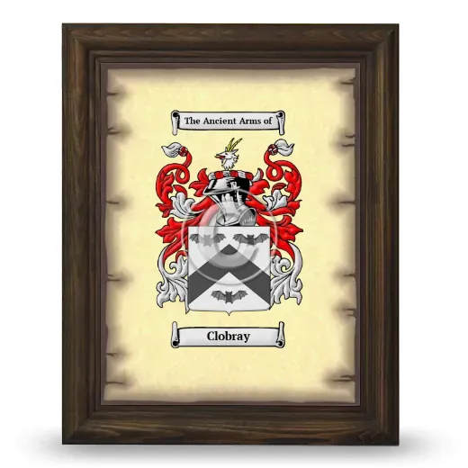 Clobray Coat of Arms Framed - Brown