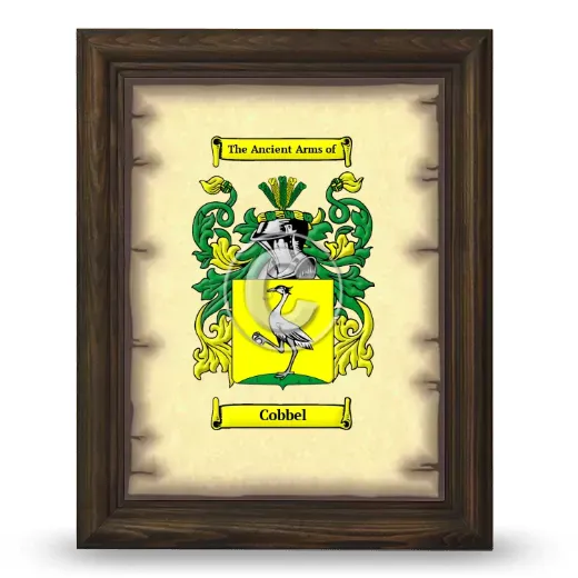 Cobbel Coat of Arms Framed - Brown