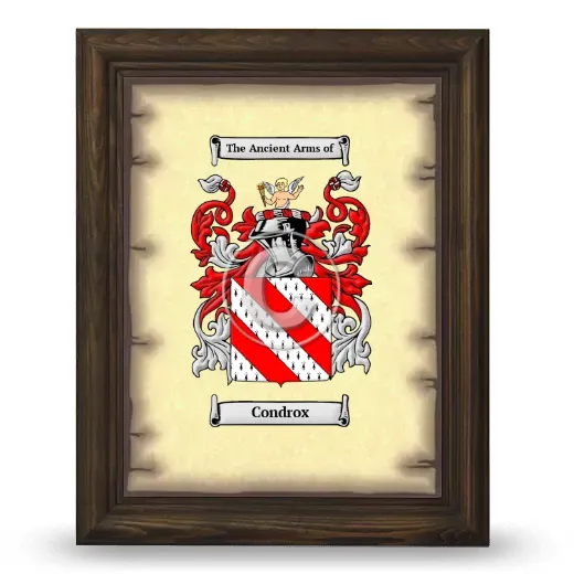 Condrox Coat of Arms Framed - Brown