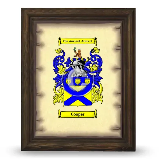 Cooper Coat of Arms Framed - Brown