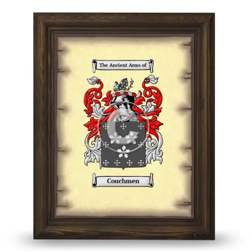 Couchmen Coat of Arms Framed - Brown