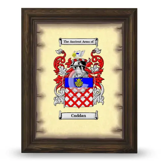 Cuddan Coat of Arms Framed - Brown