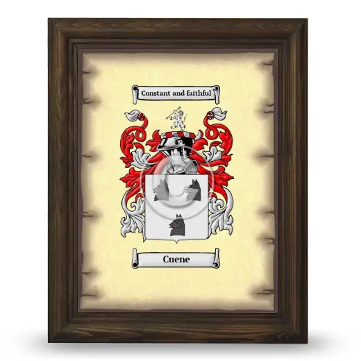 Cuene Coat of Arms Framed - Brown