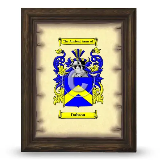 Dabron Coat of Arms Framed - Brown