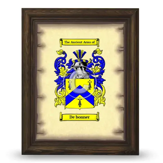 De bonner Coat of Arms Framed - Brown