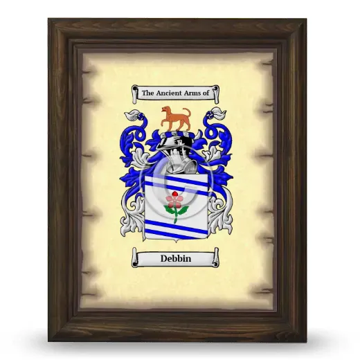 Debbin Coat of Arms Framed - Brown