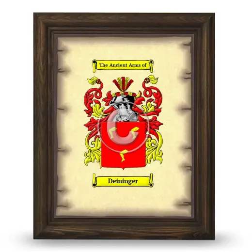 Deininger Coat of Arms Framed - Brown