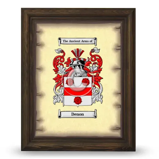 Denon Coat of Arms Framed - Brown