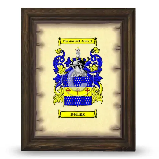 Derlink Coat of Arms Framed - Brown