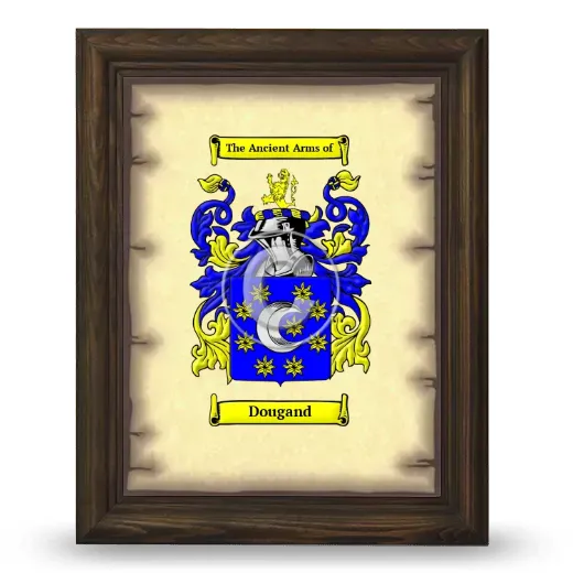 Dougand Coat of Arms Framed - Brown