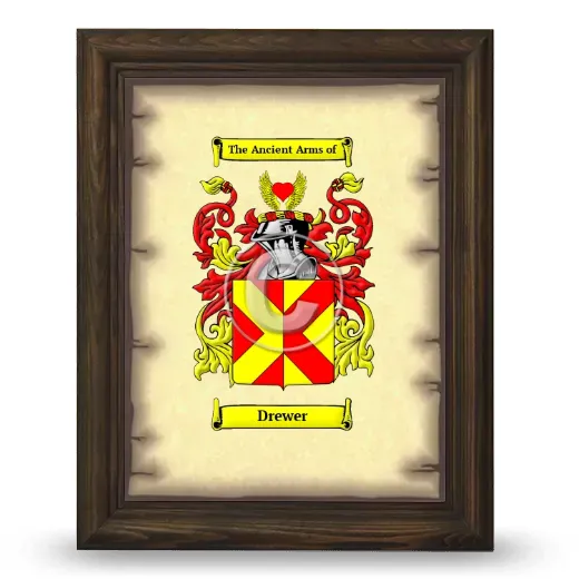 Drewer Coat of Arms Framed - Brown